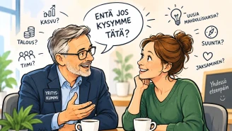 Yrityskummi kuvituskuva kuva tehty tekoalylla